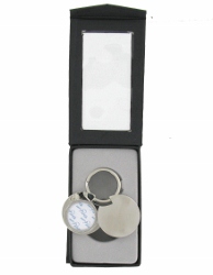KR2 Round Key ring with photo frame and mirror